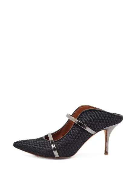 Papuci tip mules Malone Souliers cu bretele negru