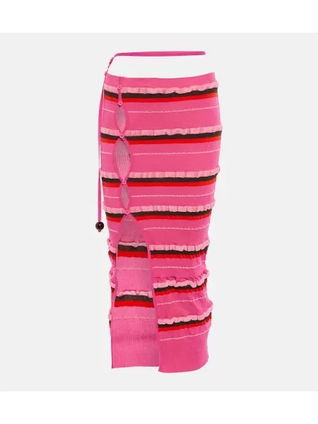 Fustă midi Jacquemus până la genunchi roz