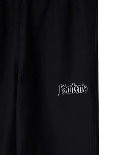 Raštuotos bėgimas kelnės Burberry juoda