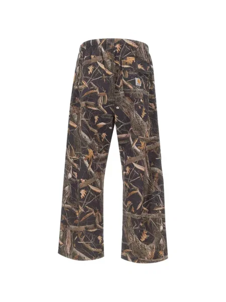 Kelnės Carhartt Wip su abstrakčiu raštu juoda