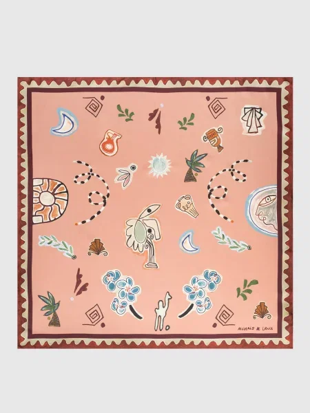 Хустка Laurence із шовку Alemais коричнева