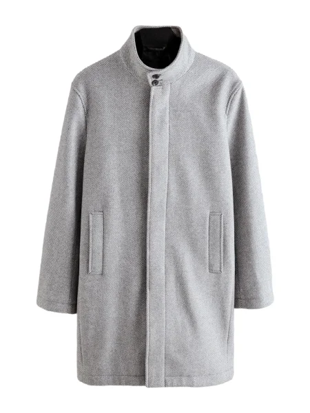 Next Palton de primăvară-toamnă gri deschis alb