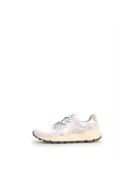 Sneakersy Flower Mountain skórzane w kwiatki białe