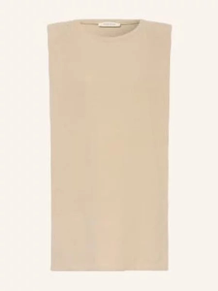 By Aylin Koenig Sukienka Debbie Petite Z Lnu beige beżowa
