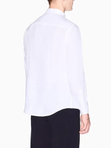 Льняная классическая рубашка Armani Exchange белая