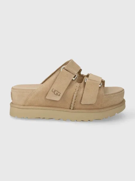 Bőr sneaker Ugg bézs