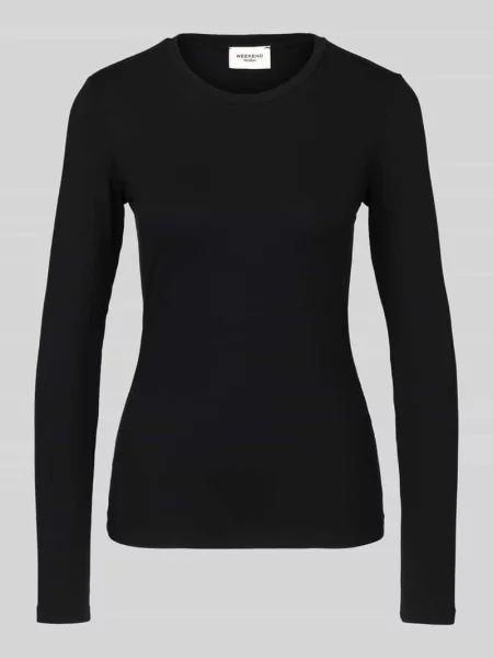 Bluzka z długim rękawem o kroju regular fit z mieszanki model MULTIE' Weekend Max Mara czarna