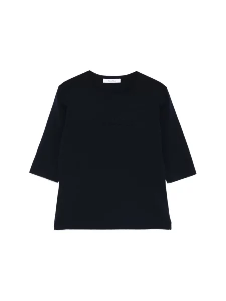 Sweter Max Mara z krótkim rękawem niebieski