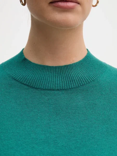 Шерстяной легкий свитер United Colors Of Benetton зеленый
