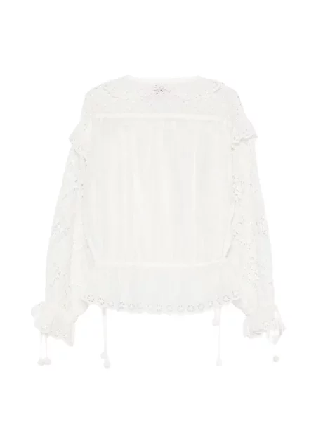 Bluză Isabel Marant cu broderie cu cordon alb