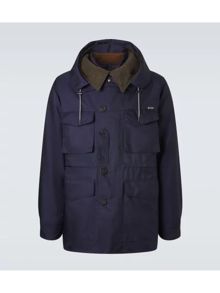 Jakna Prada s kapuco modra