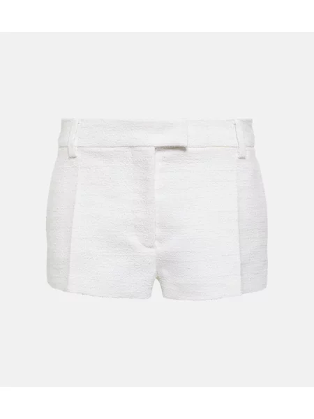 Pantaloni scurți Valentino de lână alb