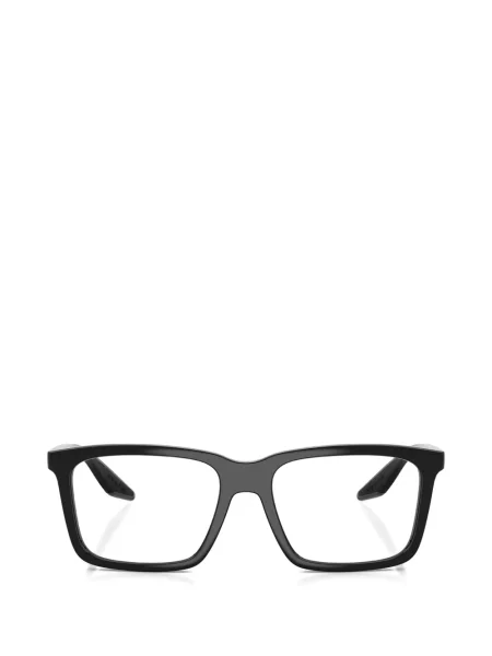 Ochelari de soare dreptunghiulari Prada Linea Rossa negru