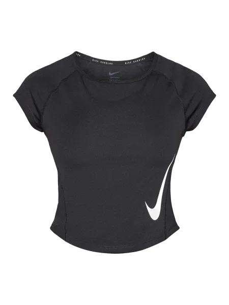 NIKE Tricou funcțional TEMPO SWOOSH negru alb