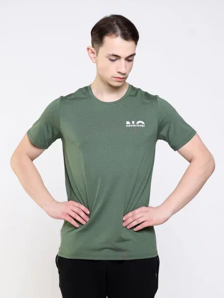 Neverover Λειτουργικό μπλουζάκι Men's Essential Elastic T-shirt ανοικτό πράσινο