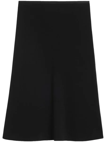 Fustă midi Ami Paris din crep negru