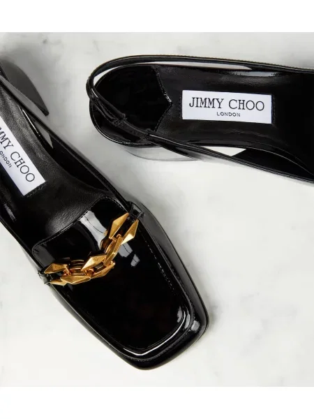 Pantofi cu toc Jimmy Choo slingback negru