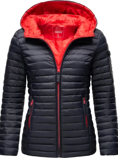 MARIKOO Prehodna jakna Asraa mornarska / svetlo rdeča