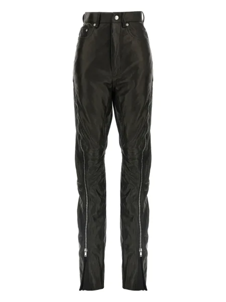 Pantaloni Rick Owens din piele negru