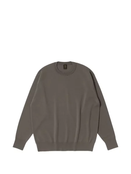 Pulover Batoner Japan tricotate cu decolteu rotund maro