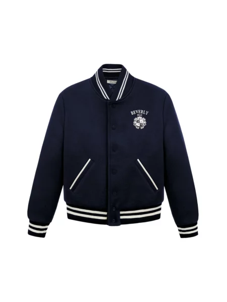 Kurtka bomber Sporty And Rich w paski niebieski