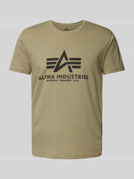 T-shirt z nadrukiem z logo zielona