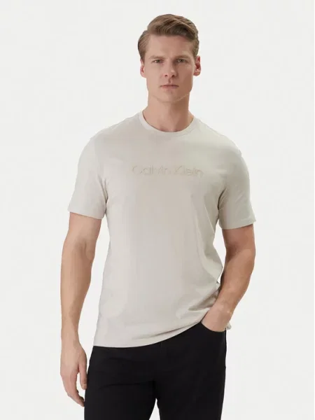 Calvin Klein majica muška od pamuka bež