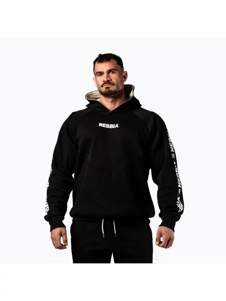 Мъжки суитшърт NEBBIA Hero Hoodie black черно