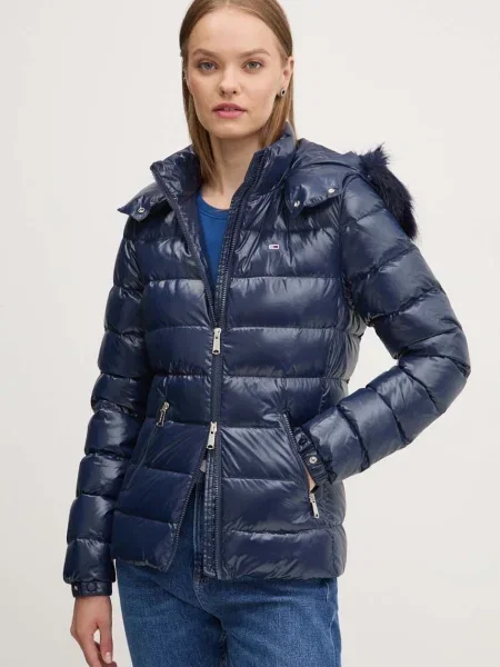 Tommy Jeans geaca de puf femei marin de iarna albastru
