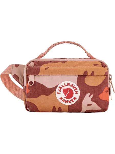 Ľadvinka Fjällräven Kanken Graphics Hip Pack chalk rose/hidden animals oranžová