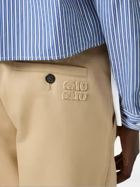 Pantaloni Miu Miu cu broderie