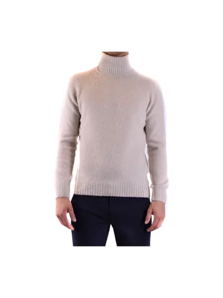 Sweter z golfem Tagliatore wełniany do golfa biały