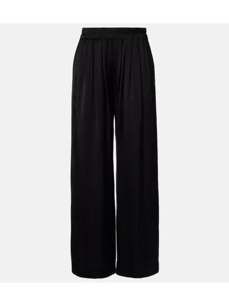 Pantaloni Isabel Marant din satin negru