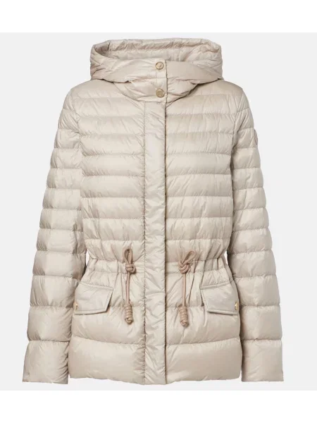 Geacă cu puf Moncler cu glugă gri