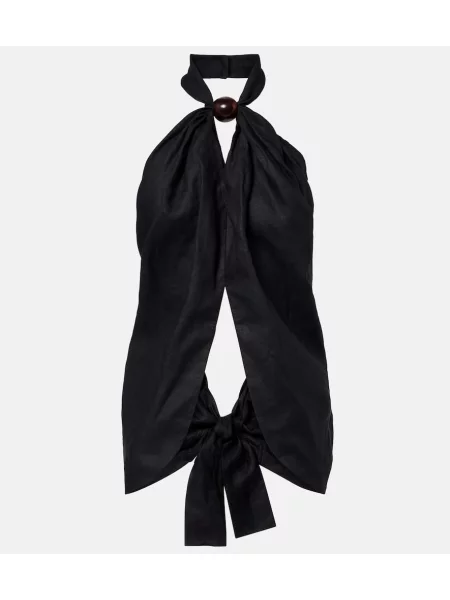 Top Faithfull de in cu gât halter negru