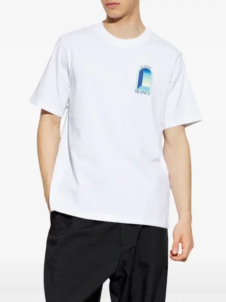 Tricou Casablanca cu gradient alb