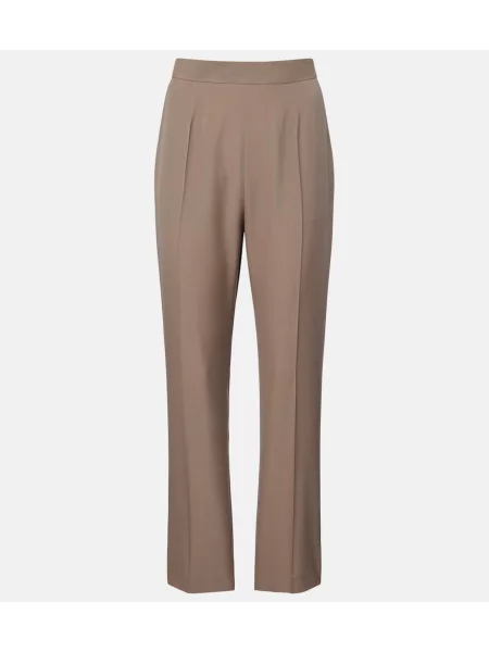 Pantaloni The Row de lână gri