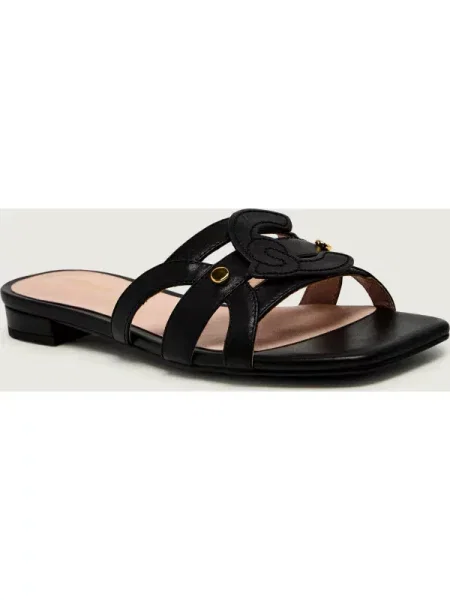 Coccinelle De piele șlapi C-ME negru