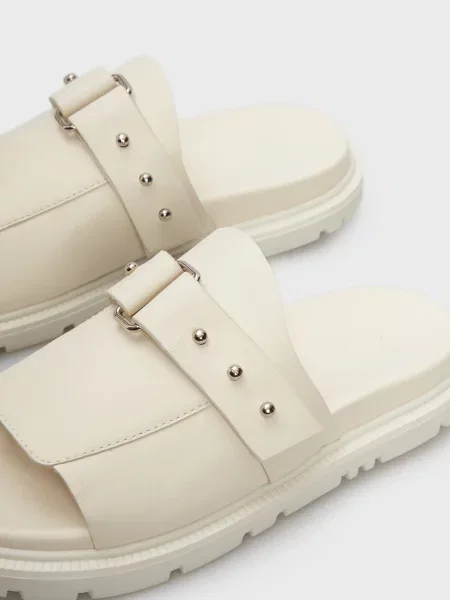 Кожаные шлепанцы Prpy белые