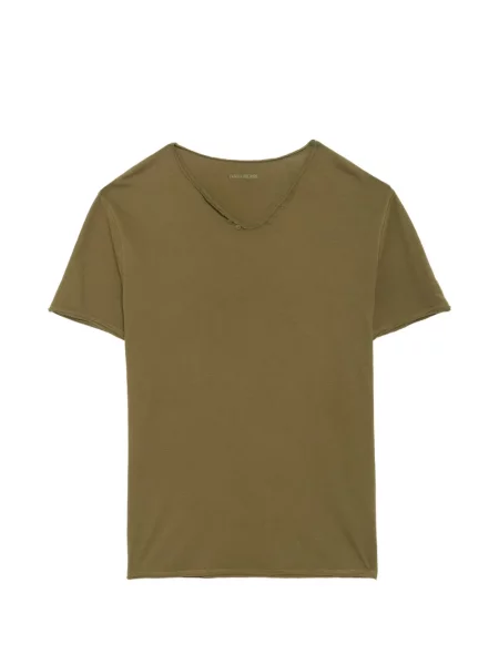 Tricou Zadig&voltaire cu guler henley verde