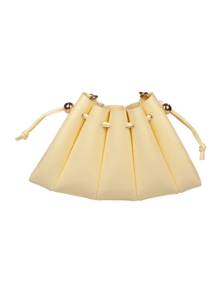 Torebka Themoirè skórzana żółta