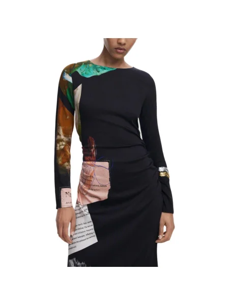 Desigual ruha PATCH FIONA maxi harang alakú fekete