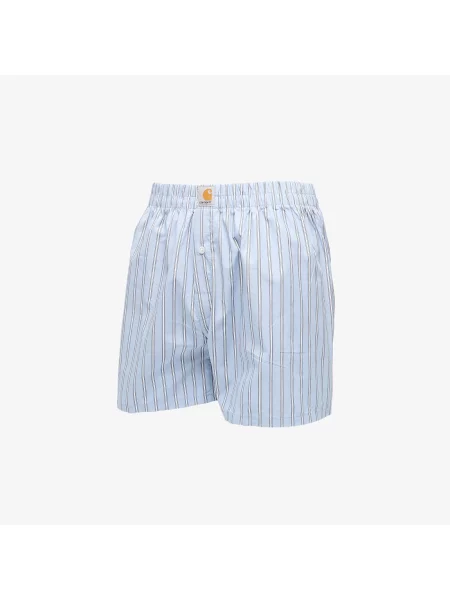 Bokserki Carhartt WIP Cotton Boxer Grimsby Stripe/ Blue Fog XL niebieskie