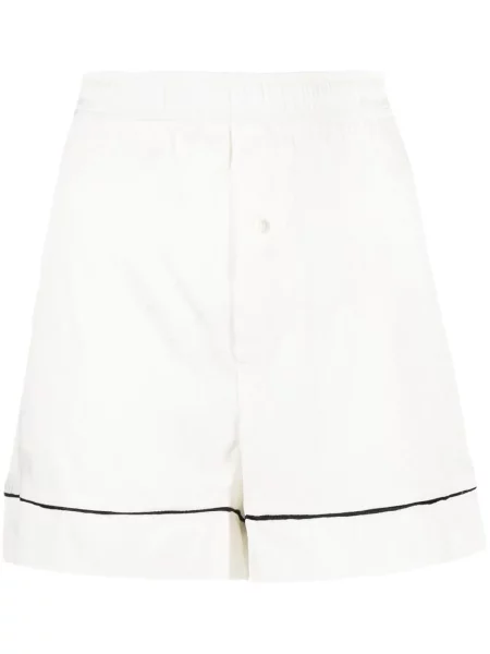 Pantaloni scurți Low Classic de mătase clasici alb