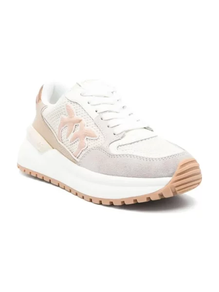 Sneakersy Pinko skórzane beżowe
