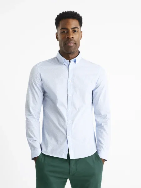 Риза Celio на точки бяло