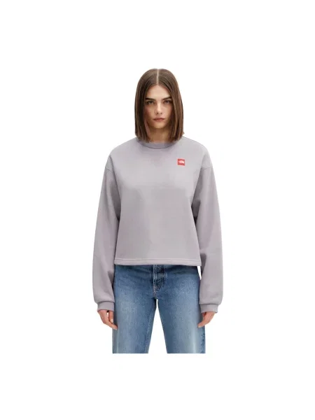 The North Face bluza z bawełną fioletowa