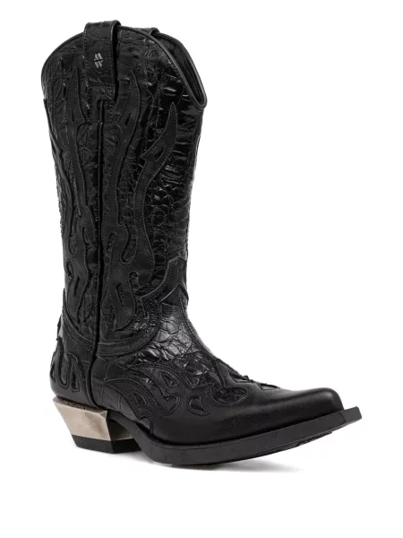 Botine New Rock din piele negru