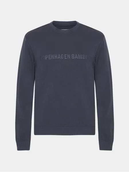 Copenhagen Bamboo Tréning póló Mørkegrå bambus sweatshirt med logo sötétszürke