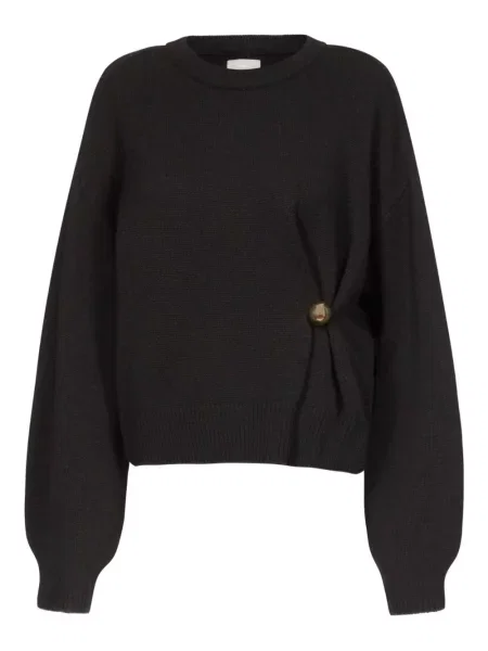 Pulover Loulou De Saison drapat negru